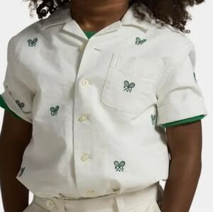 Polo Ralph Lauren Tennis Embroidered Cotton Oxford Shirt Boys XL NEW